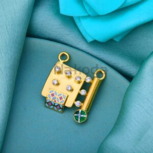 916 Gold CZ Hallmark Ladies Stylish Mangalsutra Pendant MP721