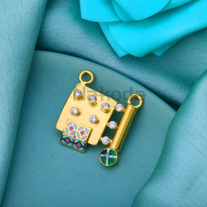 916 Gold CZ Hallmark Ladies Stylish Mangalsutra Pendant MP721