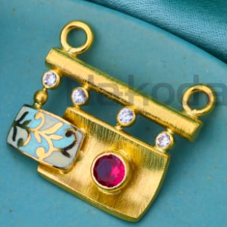 916 Gold CZ Hallmark Ladies Gorgeous Mangalsutra Pendant MP720 - Image 2