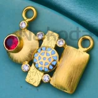 916 Gold CZ Hallmark Ladies Mangalsutra Pendant MP714 - Image 2