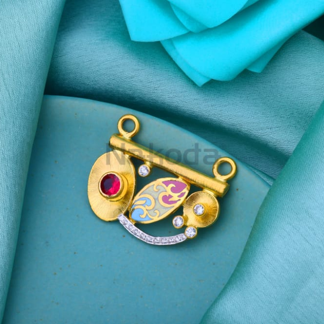 916 Gold CZ Ladies Stylish Mangalsutra Pendant MP713