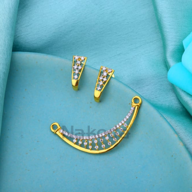 916 Gold CZ Ladies Designer Mangalsutra Pendant MP707