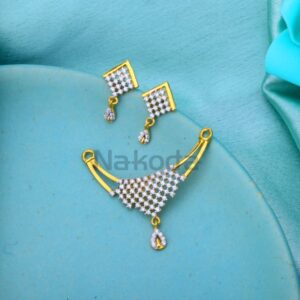 22KT Gold CZ Hallmark Ladies Mangalsutra Pendant MP679