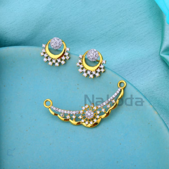22KT Gold CZ Ladies Gorgeous Mangalsutra Pendant MP677