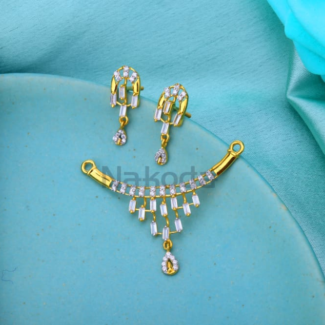 22KT Gold CZ Ladies Exclusive Mangalsutra Pendant MP675