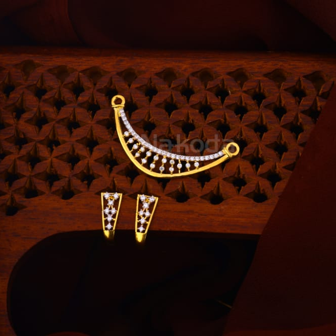 22kt gold ladies delicate mangalsutra pendant mp658