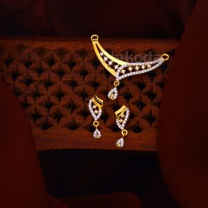 916 Gold CZ Hallmark Ladies Gorgeous Mangalsutra Pendant MP653