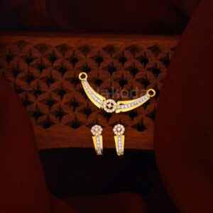 916 Gold CZ Hallmark Ladies Fancy Mangalsutra Pendant MP652