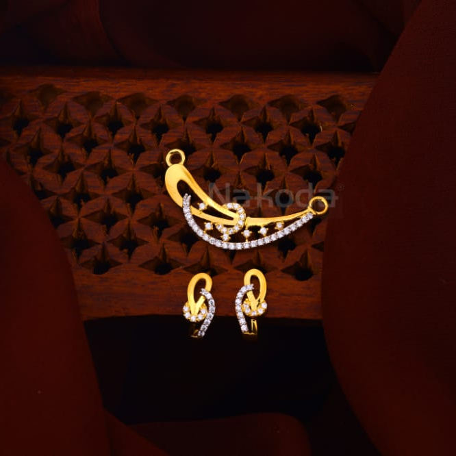 916 Gold CZ Hallmark Ladies Exclusive Mangalsutra Pendant MP651