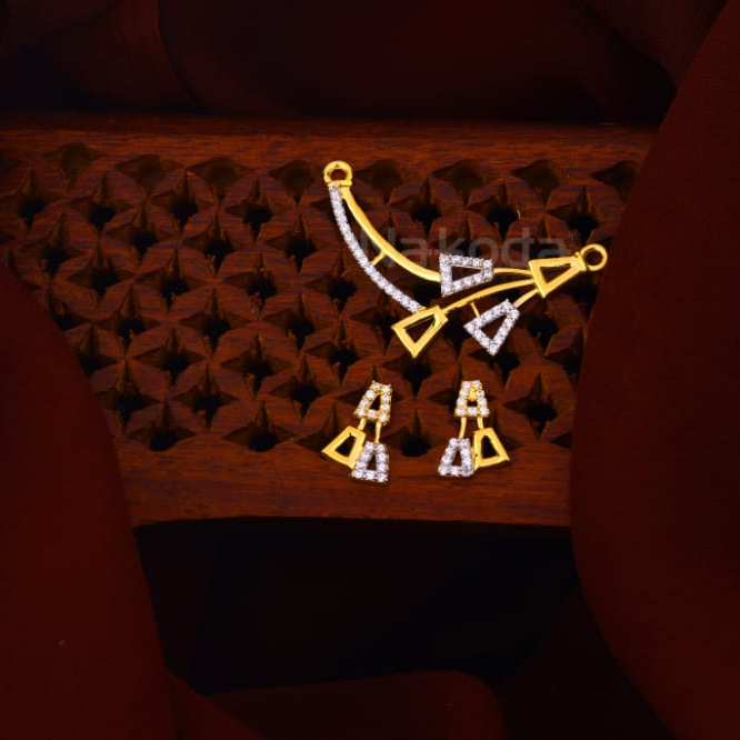 916 Gold CZ Hallmark Ladies Delicate Mangalsutra Pendant MP650