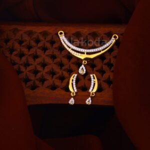 916 Gold CZ Hallmark Ladies Designer Mangalsutra Pendant MP649