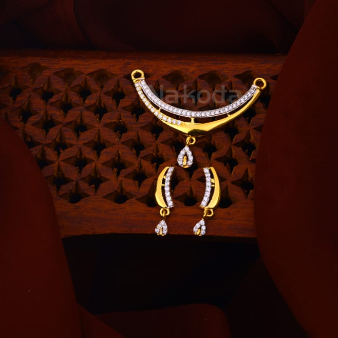 916 Gold CZ Hallmark Ladies Designer Mangalsutra Pendant MP649