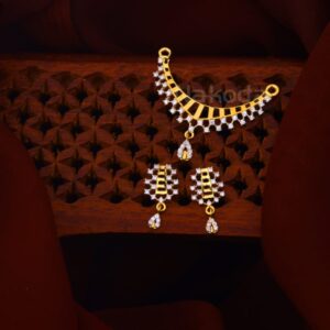 916 Gold CZ Ladies Stylish Mangalsutra Pendant MP646