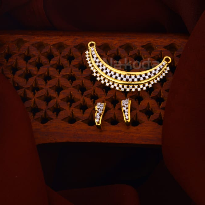 916 Gold CZ Ladies Gorgeous Mangalsutra Pendant MP645