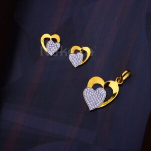 916 Gold Ladies Fancy Pendant Set FPS549