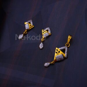 22KT Gold Ladies Stylish Fancy Pendant Set FPS529
