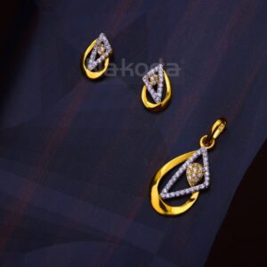 22KT Gold Ladies Exclusive Fancy Pendant Set FPS527