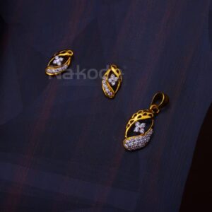 22KT Gold Ladies Fancy Pendant Set FPS523