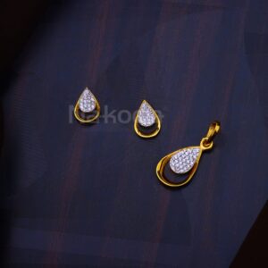 916 Gold CZ Ladies Fancy Pendant Set FPS509