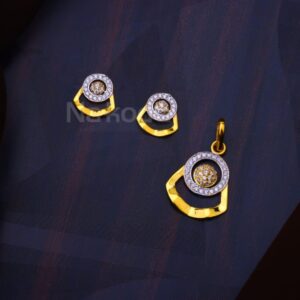 916 Gold Hallmark Gorgeous Ladies Fancy Pendant Set FPS507