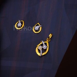 916 Gold Hallmark Classic Ladies Fancy Pendant Set FPS503