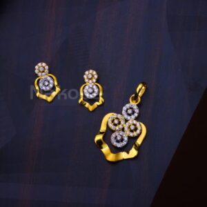 916 Gold Hallmark Ladies Fancy Pendant Set FPS502