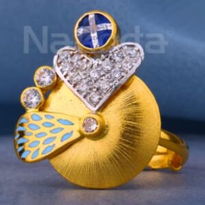 22kt gold hallmark delicate ladies antique ring lar387