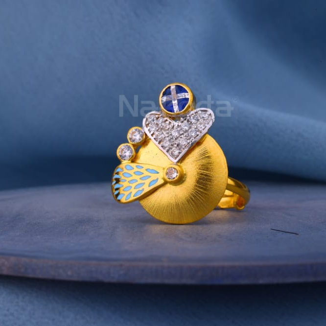 22kt gold hallmark delicate ladies antique ring lar387