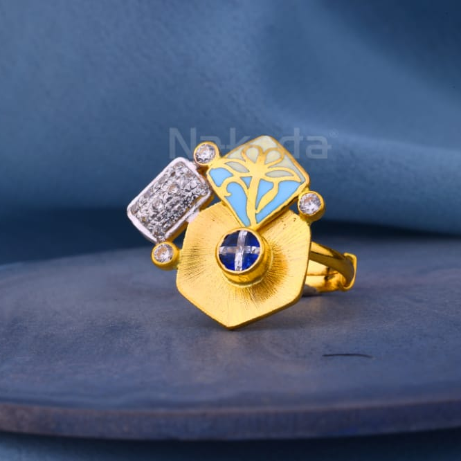 22KT Gold Hallmark Designer Ladies Antique Ring LAR386