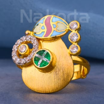 22KT Gold Ladies Stylish Antique Ring LAR382 - Image 2