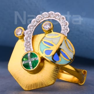 22KT Gold Ladies Delicate Antique Ring LAR379 - Image 2