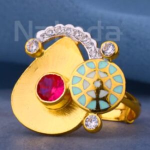 916 Gold CZ Hallmark Stylish Ladies Antique Ring LAR375