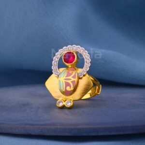 916 Gold CZ Hallmark Classic Ladies Antique Ring LAR369