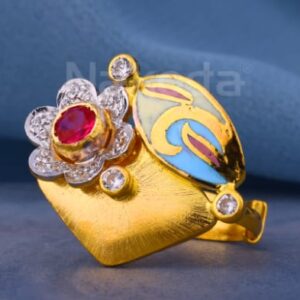 916 Gold CZ Hallmark Ladies Antique Ring LAR368