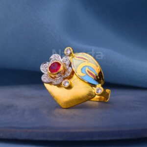 916 Gold CZ Hallmark Ladies Antique Ring LAR368