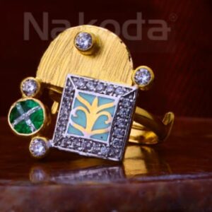 916 gold cz fancy ladies antique ring lar364