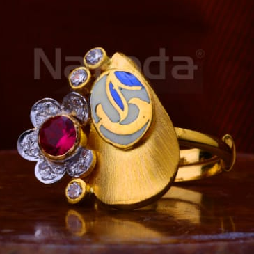 916 Gold CZ Exclusive Ladies Antique Ring LAR363 - Image 2