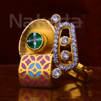 916 Gold CZ Designer Ladies Antique Ring LAR361 - Image 2