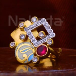 916 Gold CZ Classic Ladies Antique Ring LAR360