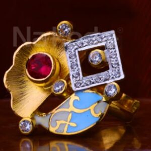 916 gold hallmark designer ladies antique ring lar352