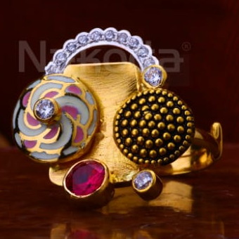 916 Gold Ladies Exclusive Antique Ring LAR346 - Image 2