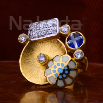 916 Gold Ladies Classic Antique Ring LAR343 - Image 2