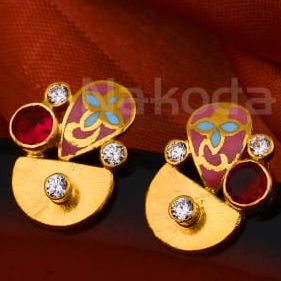 916 Gold Ladies Stylish Hallmark Antique Earring LAE15