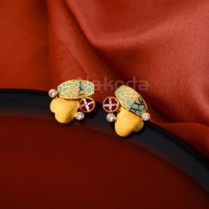 916 Gold Ladies Classic Hallmark Antique Earring LAE10