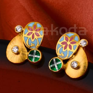 916 Ladies Gold Stylish Antique Earring LAE07 - Image 2
