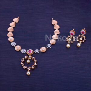 750 rose gold ladies  necklace set rn409