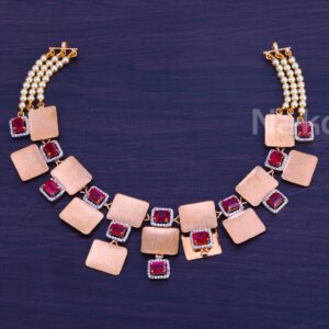 750 Rose Gold Delicate Ladies Necklace Set RN413
