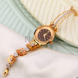 750 Rose Gold Stylish Ladies Watch RLW483