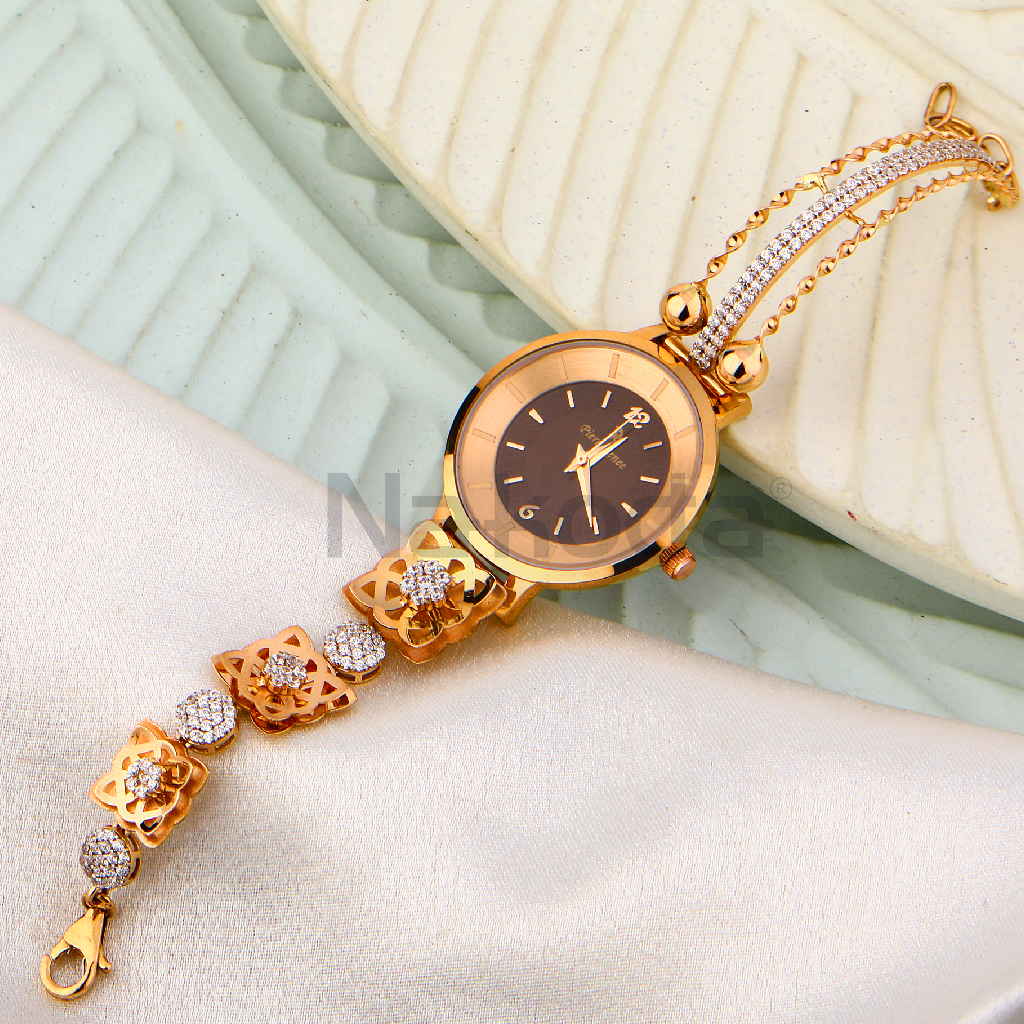750 Rose Gold Stylish Ladies Watch RLW483