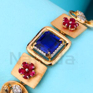 750 Rose Gold Fancy Women's Kada Bracelet RLKB424